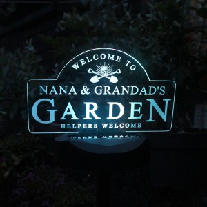 Personalised Garden Sign Outdoor Solar Light