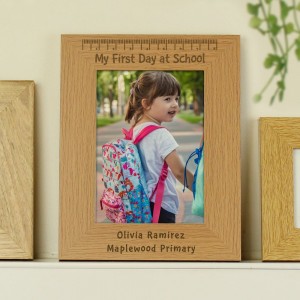 
                            Personalised My First Day at School 5x7 Wooden Photo Frame