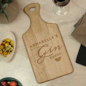 
                            Personalised Gin Wooden Paddle Board