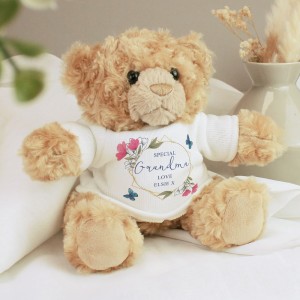 
                            Personalised Geometric Floral Teddy Bear