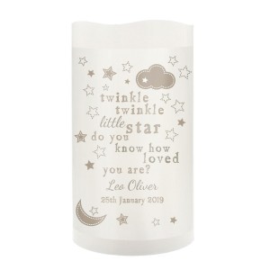 
                            Personalised Twinkle Twinkle Nightlight LED Candle