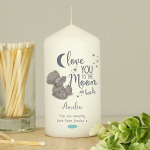 
                            Personalised Me to You "Love You to the Moon and Back" Pillar Candle