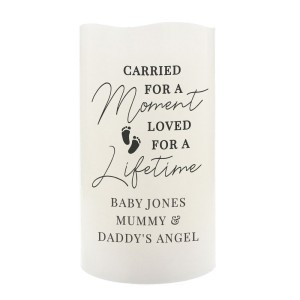 
                            Personalised Carried For A Moment Led Candle