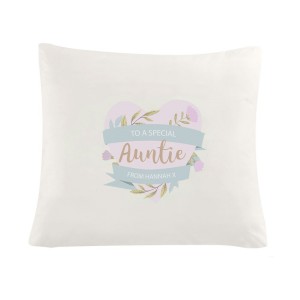 
                            Personalised Floral Heart Mothers Day Cream Cushion