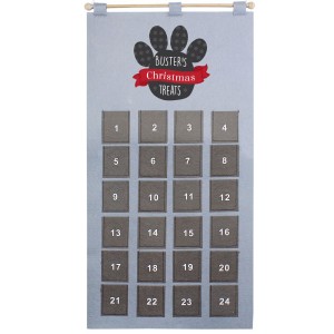 Personalised Pet Advent Calendar In Silver Grey