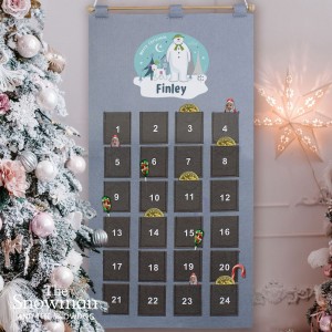 
                            Personalised The Snowman and the Snowdog Advent Calendar In Silver Grey