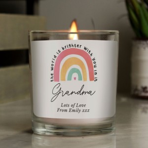 
                            Personalised You Make The World Brighter Rainbow Scented Jar Candle