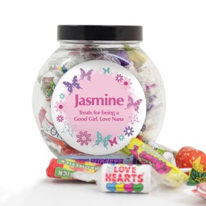 
                            Personalised Butterfly Sweets Jar