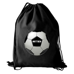 
                            Personalised Football Black Kit Bag