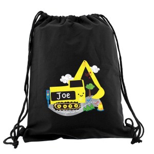 
                            Personalised Digger Black Swim & Kit Bag