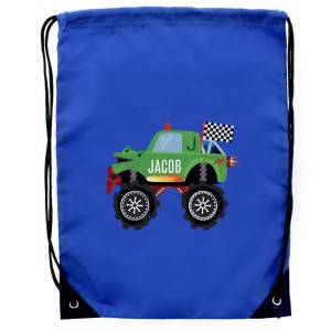 
                            Personalised Monster Truck Blue Kit Bag