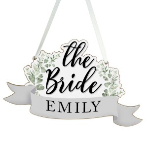 
                            Personalised The Bride Wooden Hanging Decoration