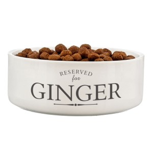 
                            Personalised Reserved For 14cm Medium White Pet Bowl