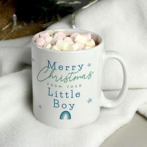 
                            Personalised Merry Christmas From Your Little Boy Mug