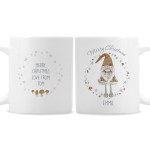 
                            Personalised Scandinavian Christmas Gnome Mug