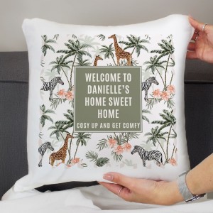 Personalised Jungle Print Cushion