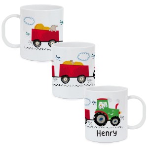 
                            Personalised Tractor Plastic Mug