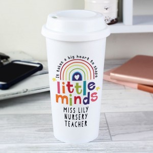 
                            Personalised Shape Little Minds Travel Mug