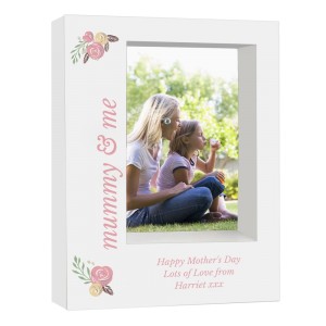 
                            Personalised Floral 5x7 Box Photo Frame