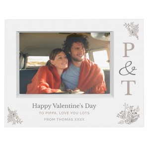 
                            Personalised Couples Initials 7x5 Landscape Box Photo Frame