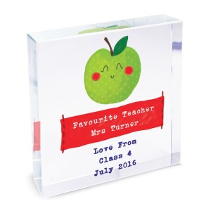 Personalised Apple for the Teacher Crystal Token