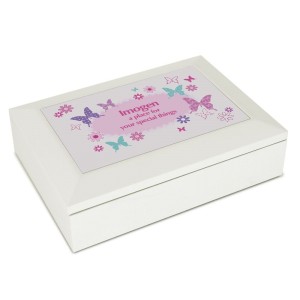 
                            Personalised Butterfly Jewellery Box