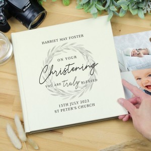 Personalised "Truly Blessed" Christening Square Photo Album