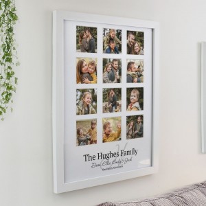 
                            Personalised Family White Multi Photo Frame