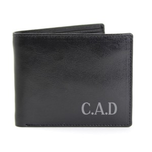 
                        Personalised Initial Leather Wallet