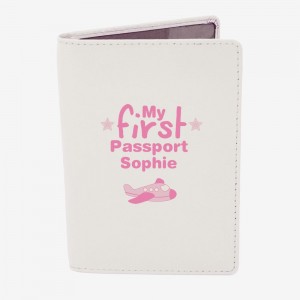 
                            Personalised My First Cream Passport Holder
