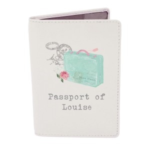 
                            Personalised Vintage Pastel Travel Cream Passport Holder