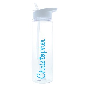 
                            Personalised Blue Name Water Bottle