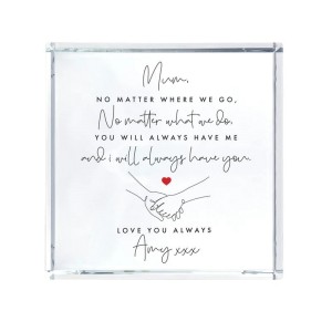 Personalised "You'll Always Have Me" Crystal Token 