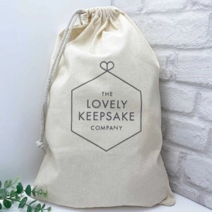 Personalised Ashes Keepsake Memory Bunny - Grey - Gift Bag