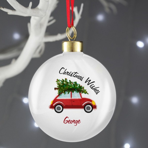Personalised "Driving Home For Christmas" Bauble - Personalised Baubles - Christmas - Occasions