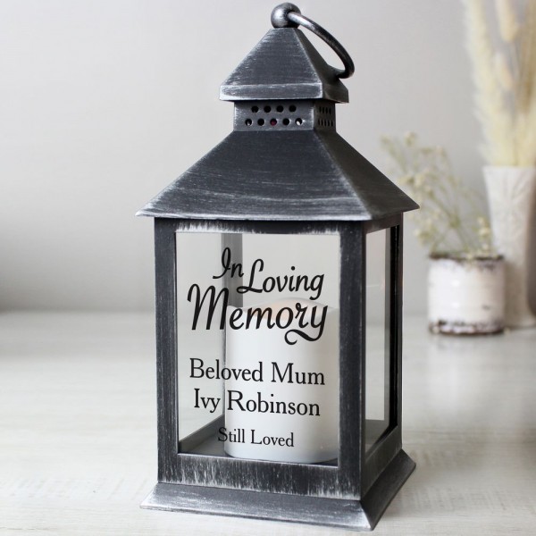 Personalised In Loving Memory Rustic Black Lantern Sympathy Occasions