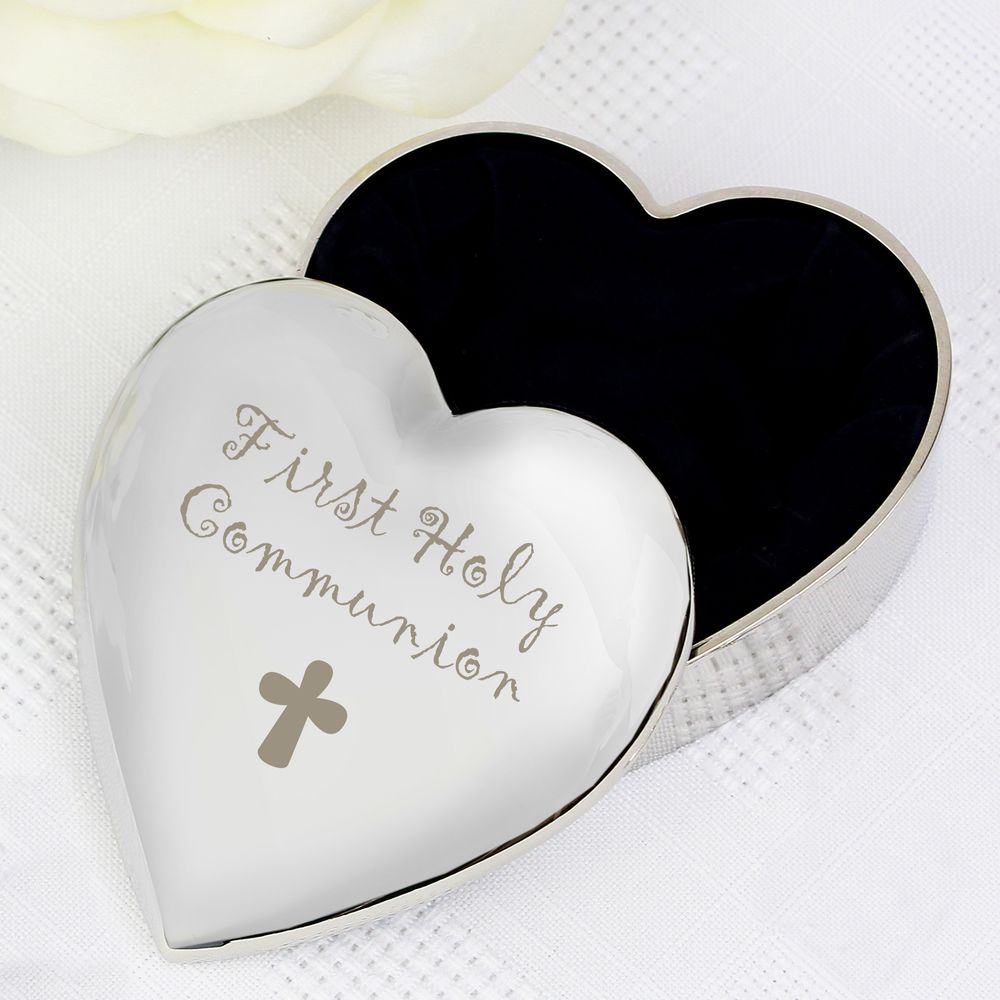 1st Holy Communion Heart Trinket Box at Personalise.co.uk