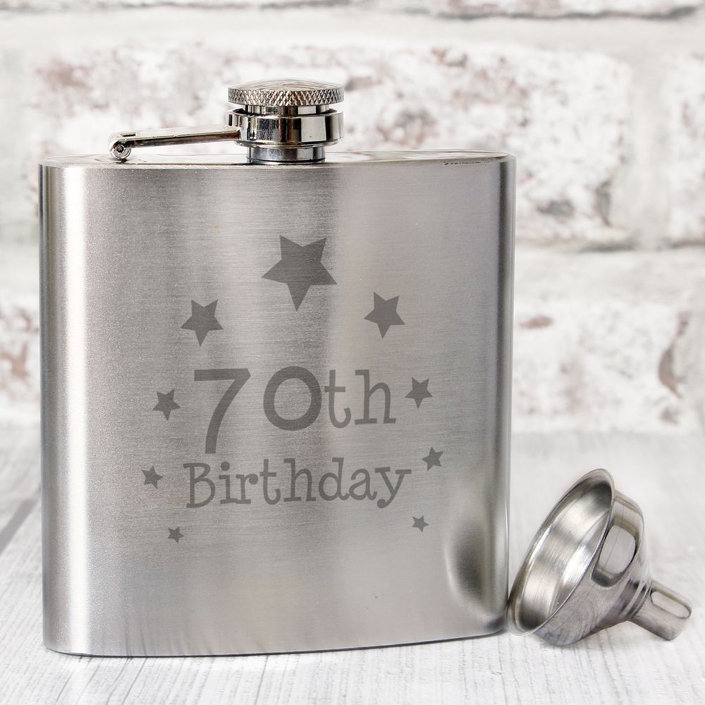 70th Birthday Hip Flask 70th Birthday Hip Flask