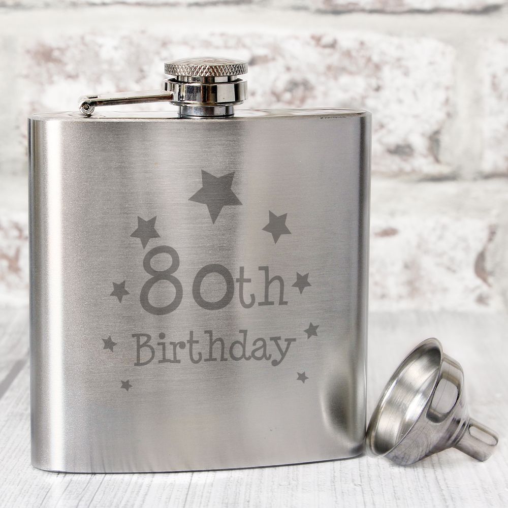 80th Birthday Hip Flask 80th Birthday Hip Flask