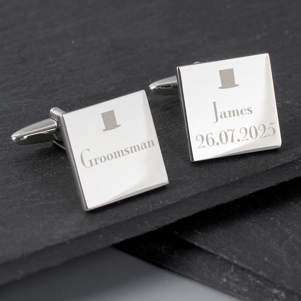 Personalised Groomsman Cufflinks Personalised Groomsman Cufflinks