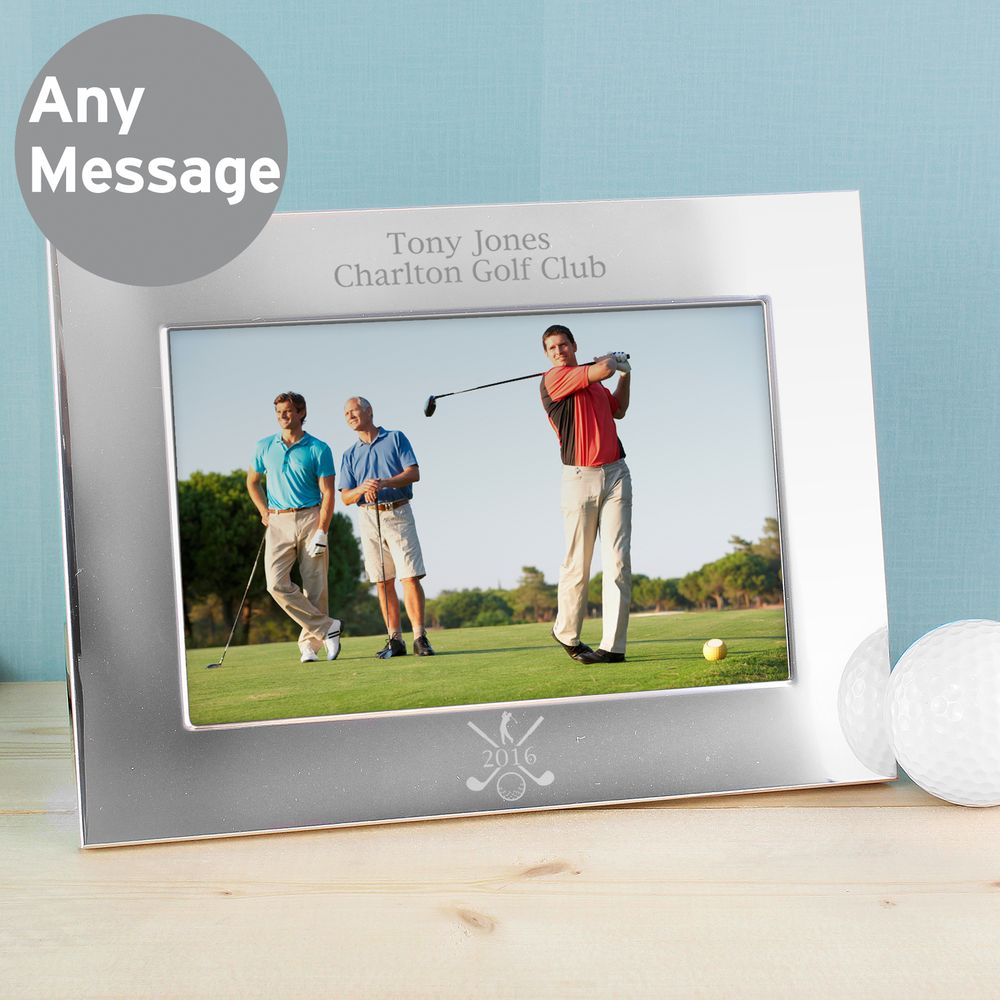 Personalised Golf 6×4 Landscape Silver Photo Frame Personalised Golf 6×4 Landscape Silver Photo Frame