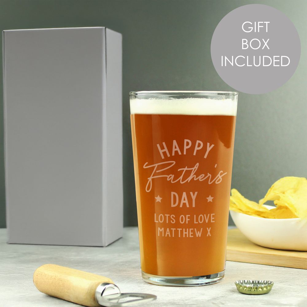 Personalised Father’s Day Pint Glass Personalised Father’s Day Pint Glass