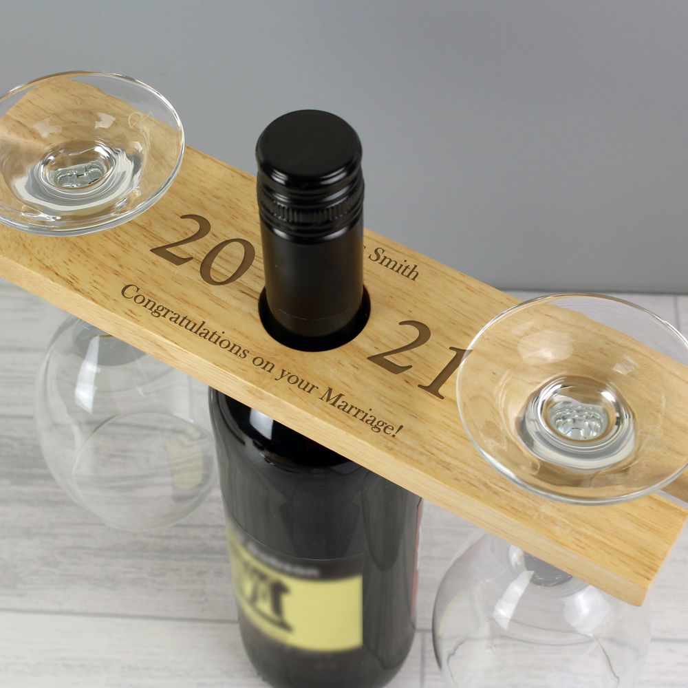 Personalised ''Year'' Wine Glass & Bottle Holder at Personalise.co.uk