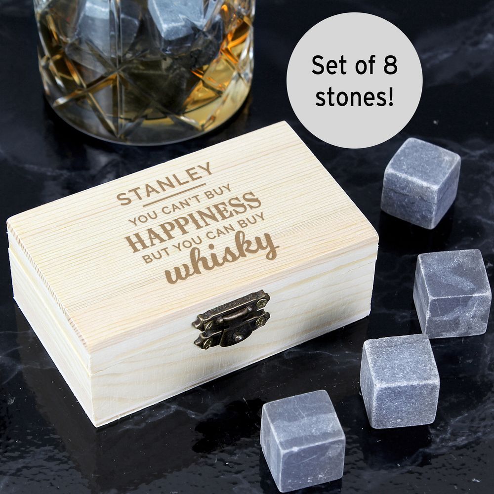 Personalised Happiness Whisky Stones Personalised Happiness Whisky Stones