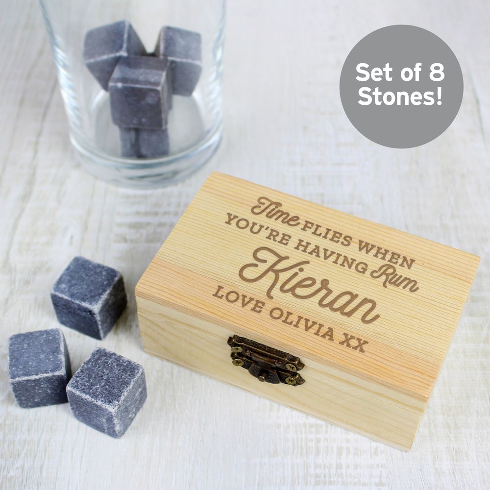 Personalised Time Flies When You’re Having Rum Cooling Stones Personalised Time Flies When You’re Having Rum Cooling Stones