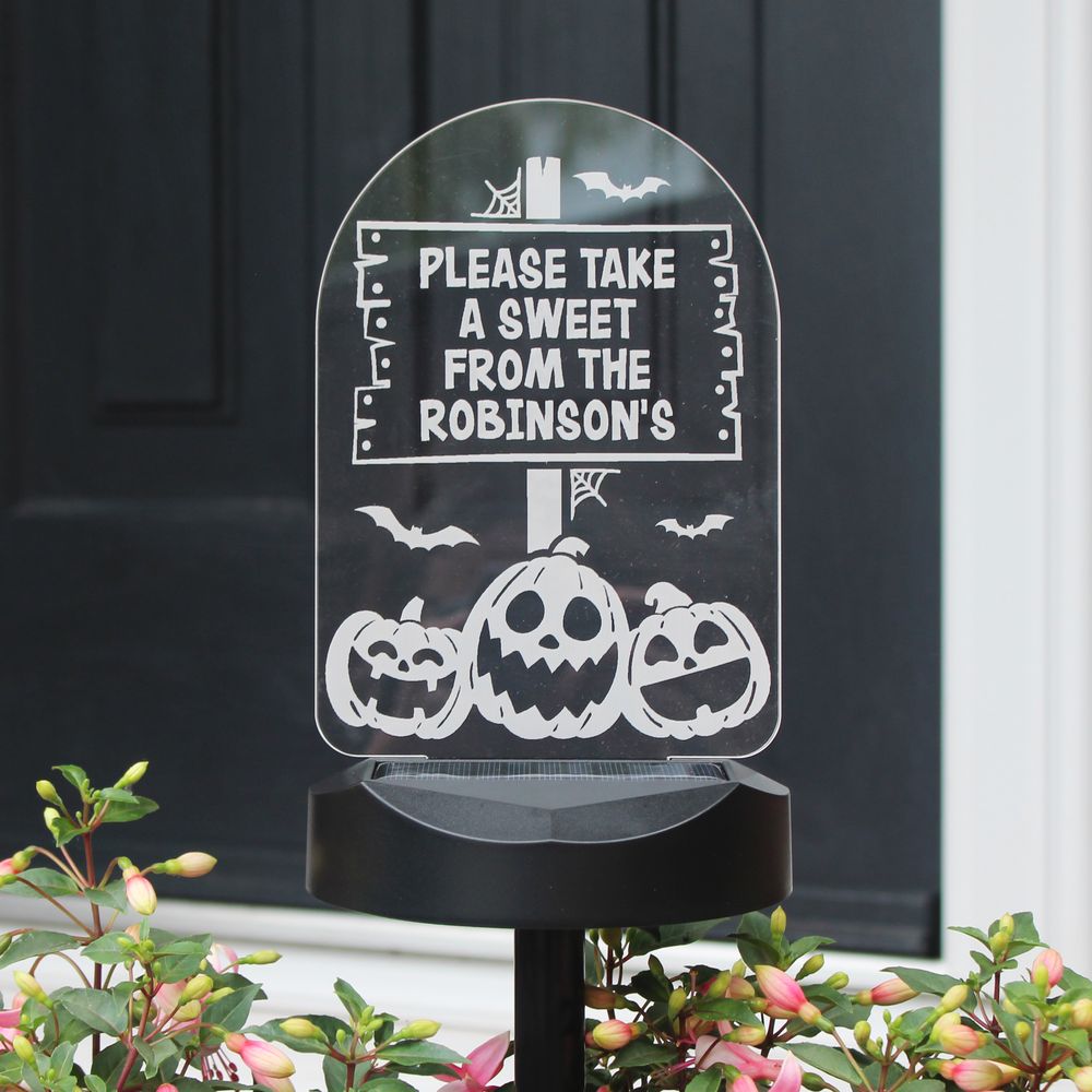 Personalised Pumpkin Patch Halloween Solar Light Personalised Pumpkin Patch Halloween Solar Light