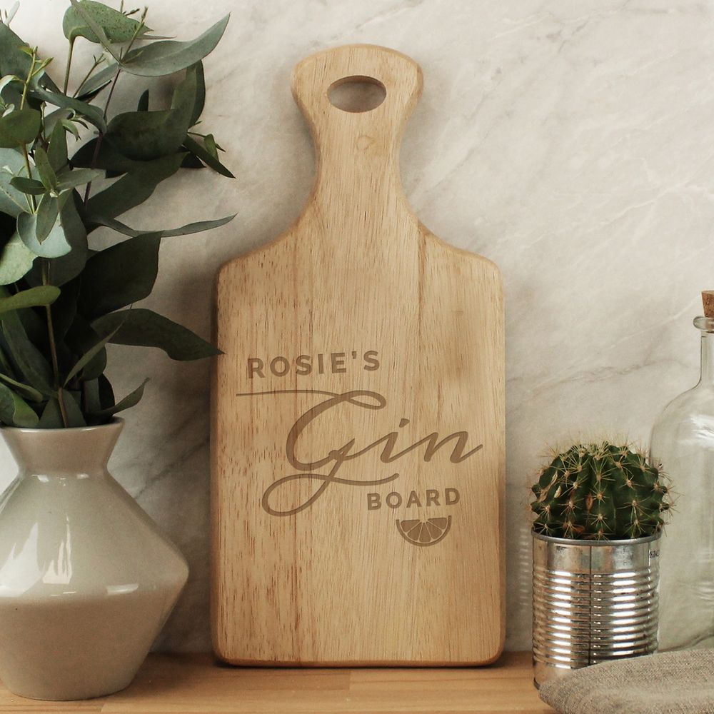 Personalised Gin Wooden Paddle Board Personalised Gin Wooden Paddle Board