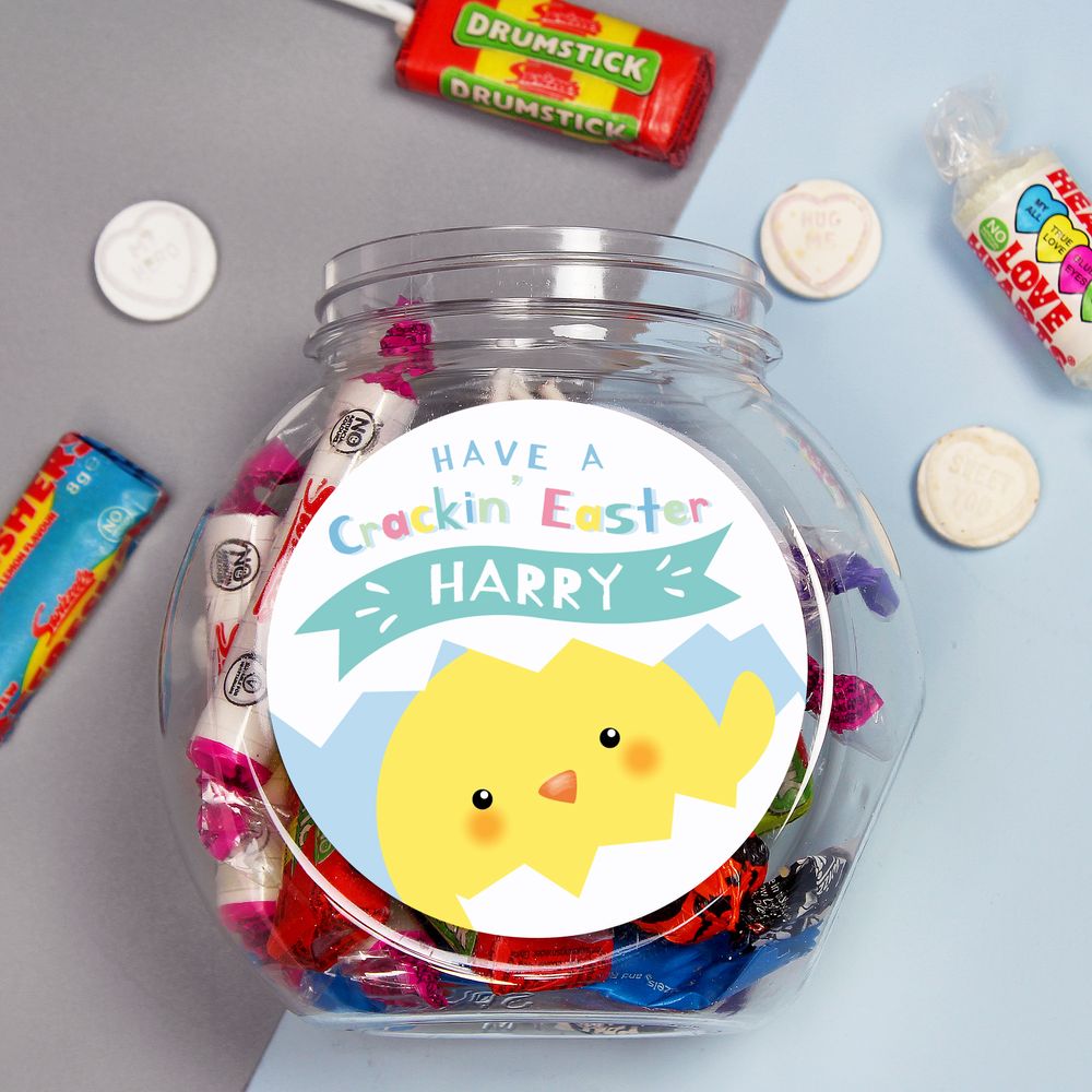 Personalised Have A Cracking Easter Sweets Jar at Personalise.co.uk