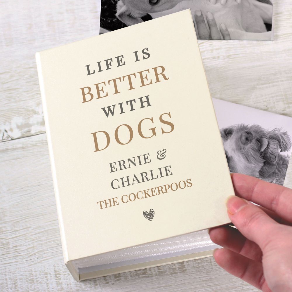 Personalised Life is Better With Pets 6x4 Photo Album with Sleeves from Personalise.co.uk