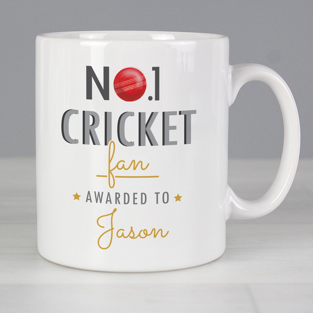 Personalised No.1 Cricket Fan Mug Personalised No.1 Cricket Fan Mug